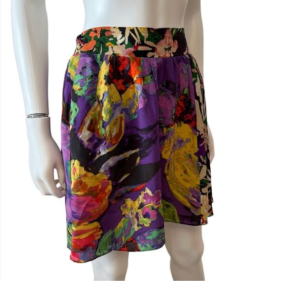 MAEVE Anthropologie Silk Floral Layered Above Knee Skirt XS - Picture 1 of 5